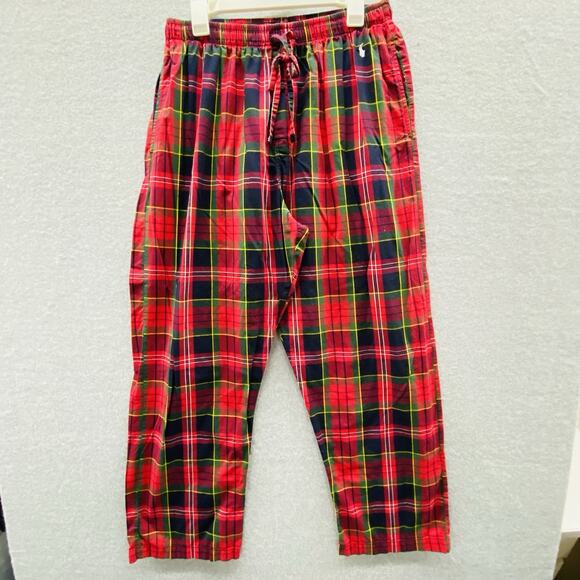 Polo Ralph Lauren Men’s Pajama Sleep Pants Plaid 100% Cotton Large Light NWOT - Picture 1 of 4